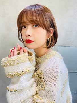 エイミー(Aimee) Aimee 町田　ココアブラウン×ニュアンスボブ