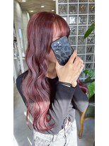 ボアップ 新居浜店(boappu) #ワインレッドカラー#ブリーチカラー#カラー