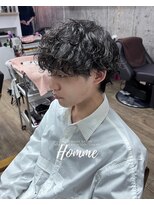 オムファミーユラグ(homme, famille raugh) 強めシャドウパーマ