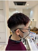 フェードカット×ハイライトピンク