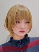 ブロンドカラー/マッシュウルフ/クラゲヘアー
