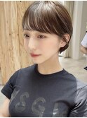 春カラー耳かけ簡単スタイリング小顔ショートボブヘア