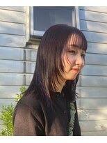 ヘアーコンセプト アイアイオ(HAIR CONCEPT iio) ハイレイヤー×ボルドーカラー