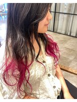 ヘアーエスクールステラ(hair S.COEUR stella) 裾ピンクカラー