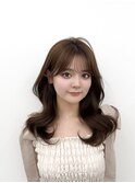 くびれミディ/トレンド韓国ヘア/くびれ巻き/レイヤーカット