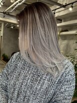 アポロ 横浜駅店(apollo)&nbsp;xカラー/ホワイトグレージュ/レイヤーカット/チェリーブラウン