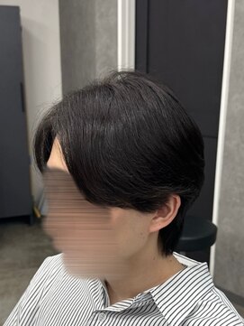 フイ 新宿3丁目(Hui) フェザーパーマ/グレーブルーカラー/刈り上げショートパンク