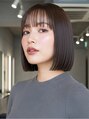 個室型美容室 グルグル 表参道店(GULGUL) ぱっつんラインのボブはいつだって魅力的◎表参道/前髪カット