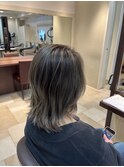 バレイヤージュ風ハイライト