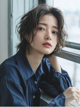 ＡｃｃｅｓｓＭｏｏｎ 米沢本店 ピンクベージュ/アンブレラカラー/クールショート/前髪/水戸