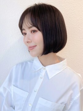 カバーヘアアンドスパ ブリス 浦和(COVER HAIR&SPA bliss) 丸みショートボブ/アッシュ/黒髪/小顔ブリーチなし春カラーp浦和