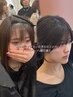 【前髪の生え癖、割れ癖矯正】クロスパーマ×水素ストレート×カット