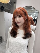 シール 梅田(CIRR) オレンジとブラウンのエンドカラー×レイヤー