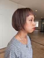 ビュートリアム 神戸(BEAUTRIUM)&nbsp;大人可愛いミニボブ☆ワイド眉上バング×グレージュ