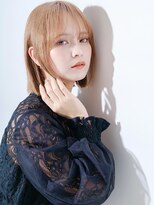 インデックスヘアーユー 錦糸町店(in'dex hair - U)&nbsp;錦糸町×ミルクティーベージュ 透明感ミルクティーベージュボブ