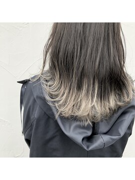 リトルガーデン(Little Garden) シルバーカラー/ホワイトベージュ裾カラーグラデーションカラー