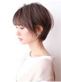 シンプルだけど可愛い丸みショートボブ