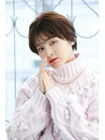 ヘアアンドメイク エジェリ(hair&make egerie) 小顔効果抜群!前髪ありハンサムショート ハイライト 恵比寿