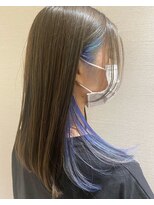 ヘアーサロン TLP インナーカラーブルー