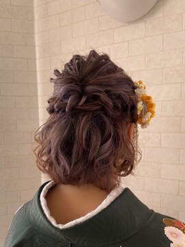 サロン Salon アイ アート 卒業式 ハーフアップ