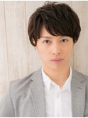 ビジネスにも◎斜めバング短髪春パーマのラフマッシュj名護大東