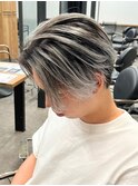 バレイヤージュブリーチダブルカラーハイライトメッシュブリーチ