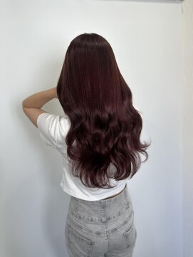 フロレゾンヘアデザインエクステ(floraison hair design exte) ワインレッドブラウン×プルエクステ