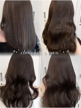 アリュウル 表参道(ALLURE) 大人可愛い艶カラー*上品チョコブラウン*ブリーチ無しカラー