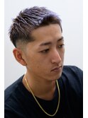 アップバングショート×フェード×カラー <池袋> <理容室>  