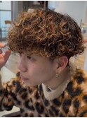 渋谷波巻きスパイラルパーマ強めプードルパーマ刈り上げマッシュ
