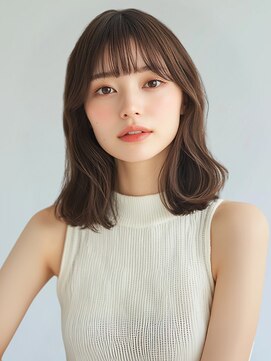 モニカ ヘアー(monica Hair) オリーブベージュ 透明感カラー 顔周りカット 美髪 10代20代