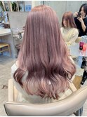 ミルクティーグレージュ小顔ウルフレイヤーくびれロングレイヤー