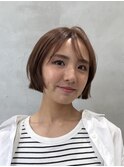ミニボブ/ベージュカラー/髪質改善