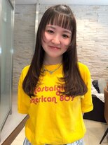 ポイントファイブバイソレイユ 豊橋駅前大通店(.5 by SOLEIL) ロングレイヤーカット顔まわりレイヤーぱっつん前髪姫カット