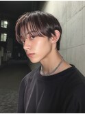 ストレート風センターパートサイドパート韓国風マッシュ