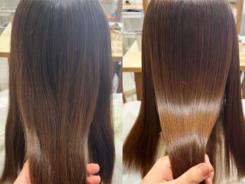ヘアデザイン ジル(Jill)の写真/【新倉敷/玉島】カラーと同時施術可能な酸熱トリートメントで柔らかさと艶のあるhairに◎