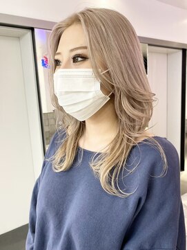 デート 下北沢(DATE) 下北沢ダブルカラーミルクティーベージュケアブリーチカラー韓国