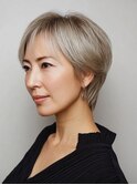 白髪ぼかし/イメチェンヘアスタイル/前髪カタログ/ショートボブ