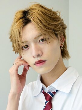 エルマーク 豊中(L-MARK) センターパート/ブリーチ/ダブルカラー/men's/メンズ