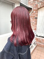 ラレイ ハラジュク(Lalei harajuku)&nbsp;【白石】ブリーチなし赤髪ボルドーカラー暖色艶カラーミディアム