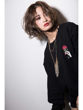 カッファ 東銀座(CUFFA) 【CUFFA】無造作カールデザインカラー大人ボブ東銀座築地新富町