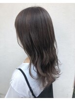 モルニ(MORNI)&nbsp;アッシュグレー_マロンベージュ Aラインボブ かきあげ