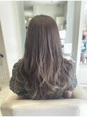 オリーブベージュ/外国人風くすみカラー/愛されロング/20代30代