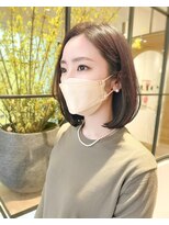 ルエ(rue) 大人可愛い20代30代40代黒髪前下がりショートボブ丸みショート◎