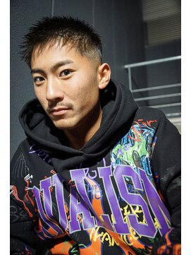 ゴールドシブヤ(GOALD SHIBUYA) ベリーショートフェードカット ベリショ 短髪 アップバング