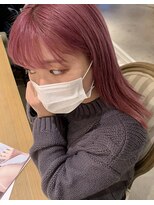 パプス ド コワフュール 甲南山手店(Pap's de coiffeur) Cherry pink＊チェリーピンク×ブリーチ