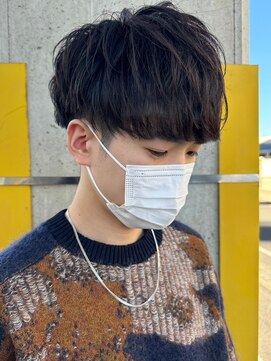 ニアウ 太田店(Niau) ツイストスパイラルパーママッシュメンズパーマ波巻きパーマ