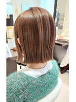 アメイジングヘアー 美沢店(AMAZING HAIR) 切りっぱなしボブ/シルキーベージュ/ハイライト/デザインカラー