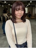 顔周りレイヤー マロンブラウン ミディアム【鹿児島中央駅】