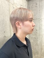 サンクプロジェクト(cinq PROJECT) 韓国風メンズメルクティーベージュダブルカラーハイトーンカラー